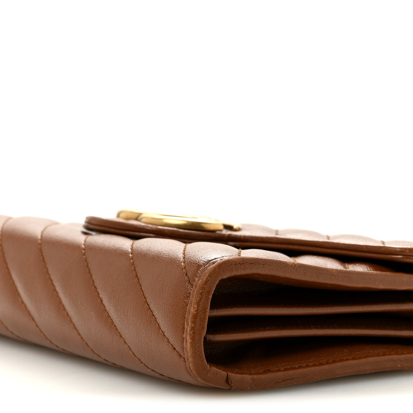 Azalea Calfskin Matelasse Diagonal GG Marmont Chain Wallet Cuir