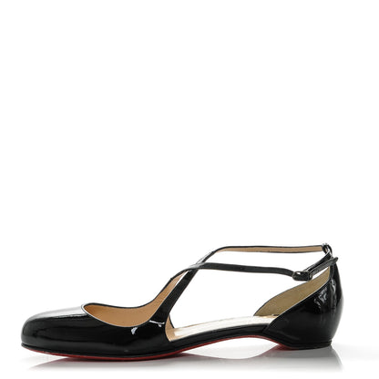 Christian Louboutin Patent Balcross Flats 38.5 Black 1 of 9