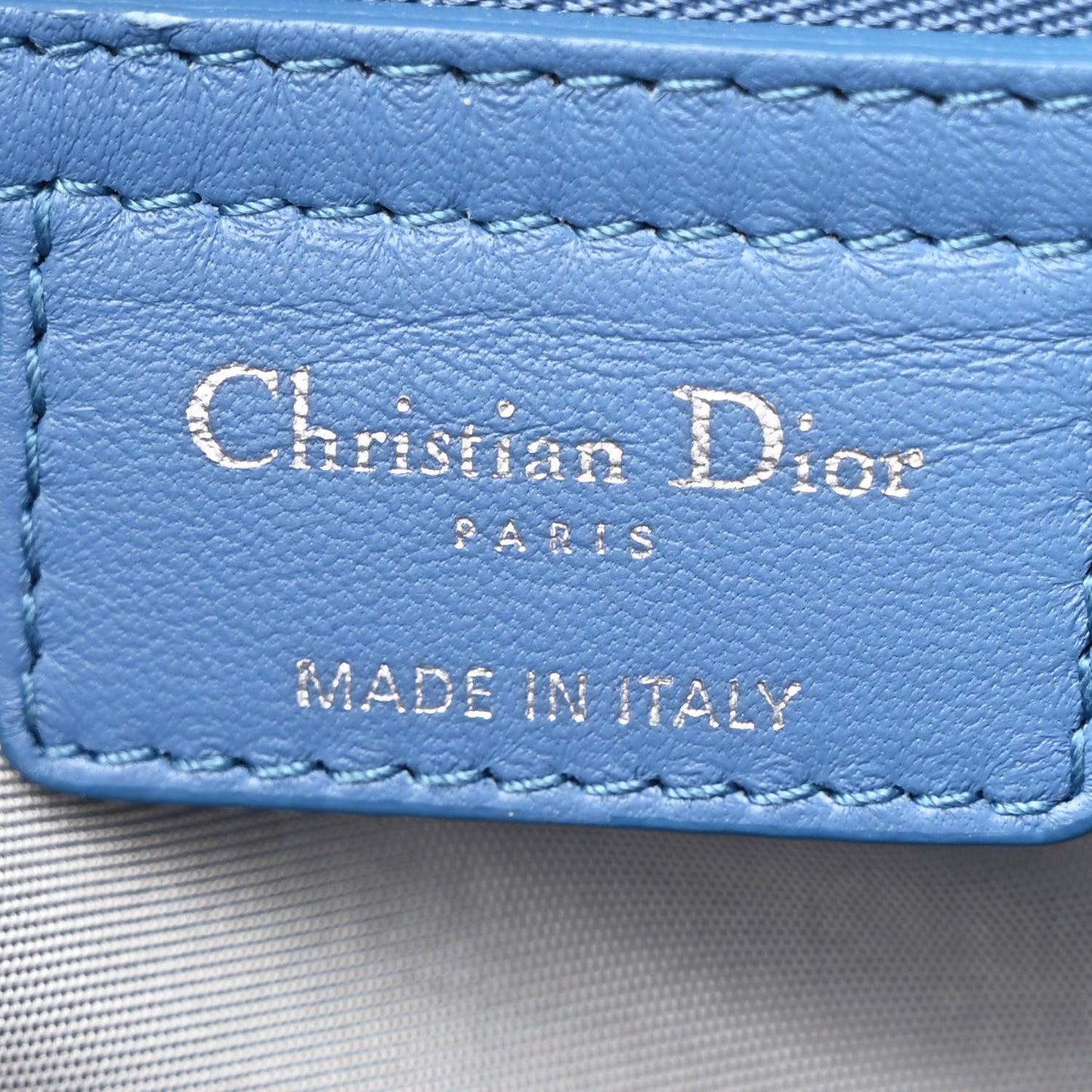 Lambskin Cannage Large Dior Soft Shopping Tote Blue