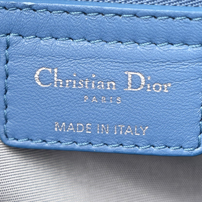 Christian Dior Lambskin Cannage Large Dior Soft Shopping Tote Blue 7 of 12