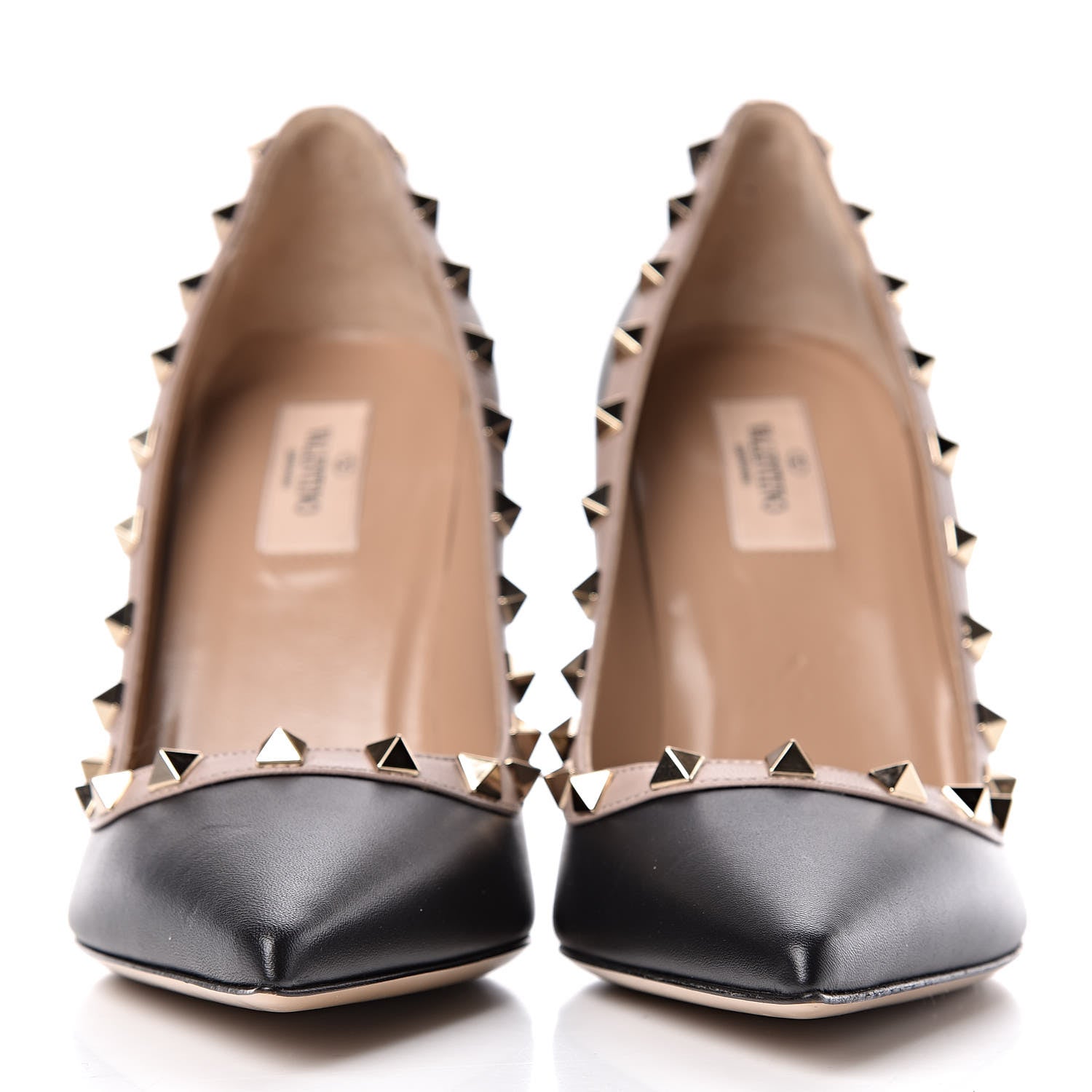 Valentino Garavani Nappa Rockstud 100mm Pumps 38.5 Black Poudre 2 of 9