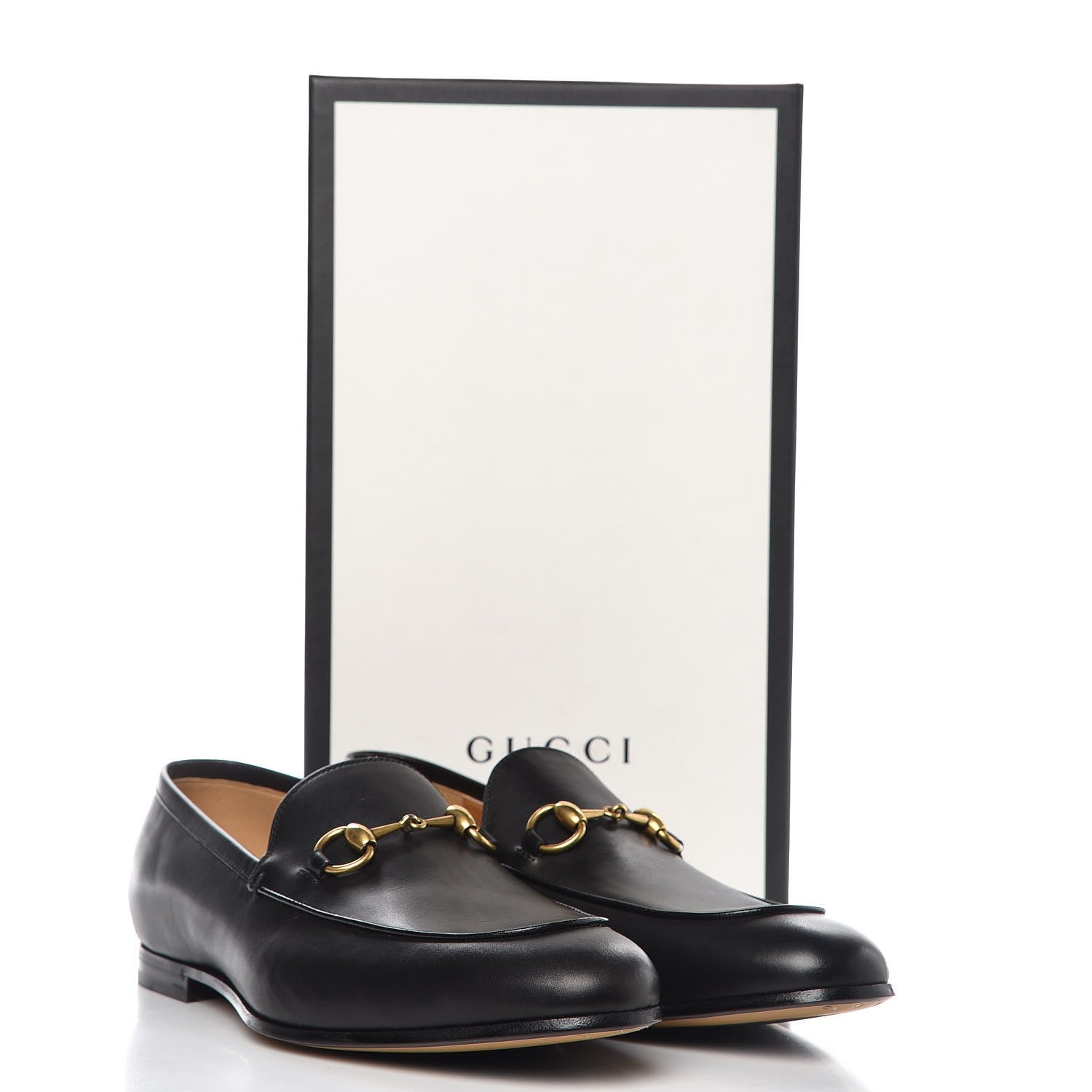 Gucci Calfskin Horsebit Mens Jordaan Loafers 8 Black 9 of 9