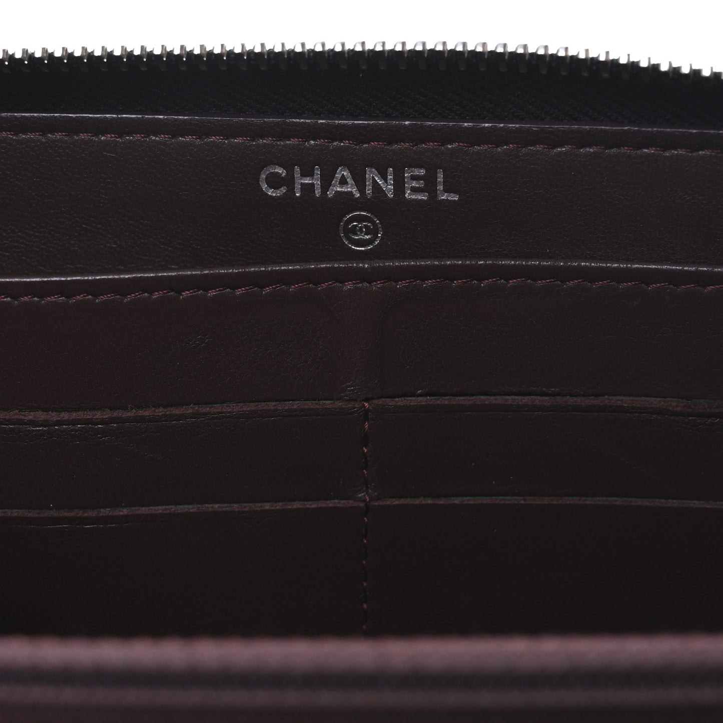 Lambskin Quilted Large Gusset Zip Around Wallet Black