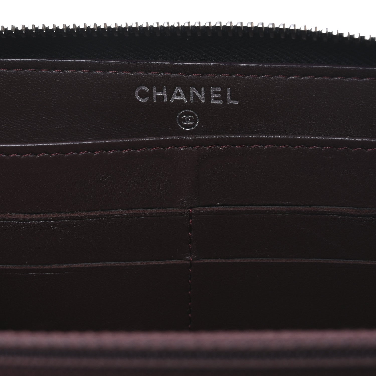 Chanel Lambskin Quilted Large Gusset Zip Around Wallet Black 6 of 8