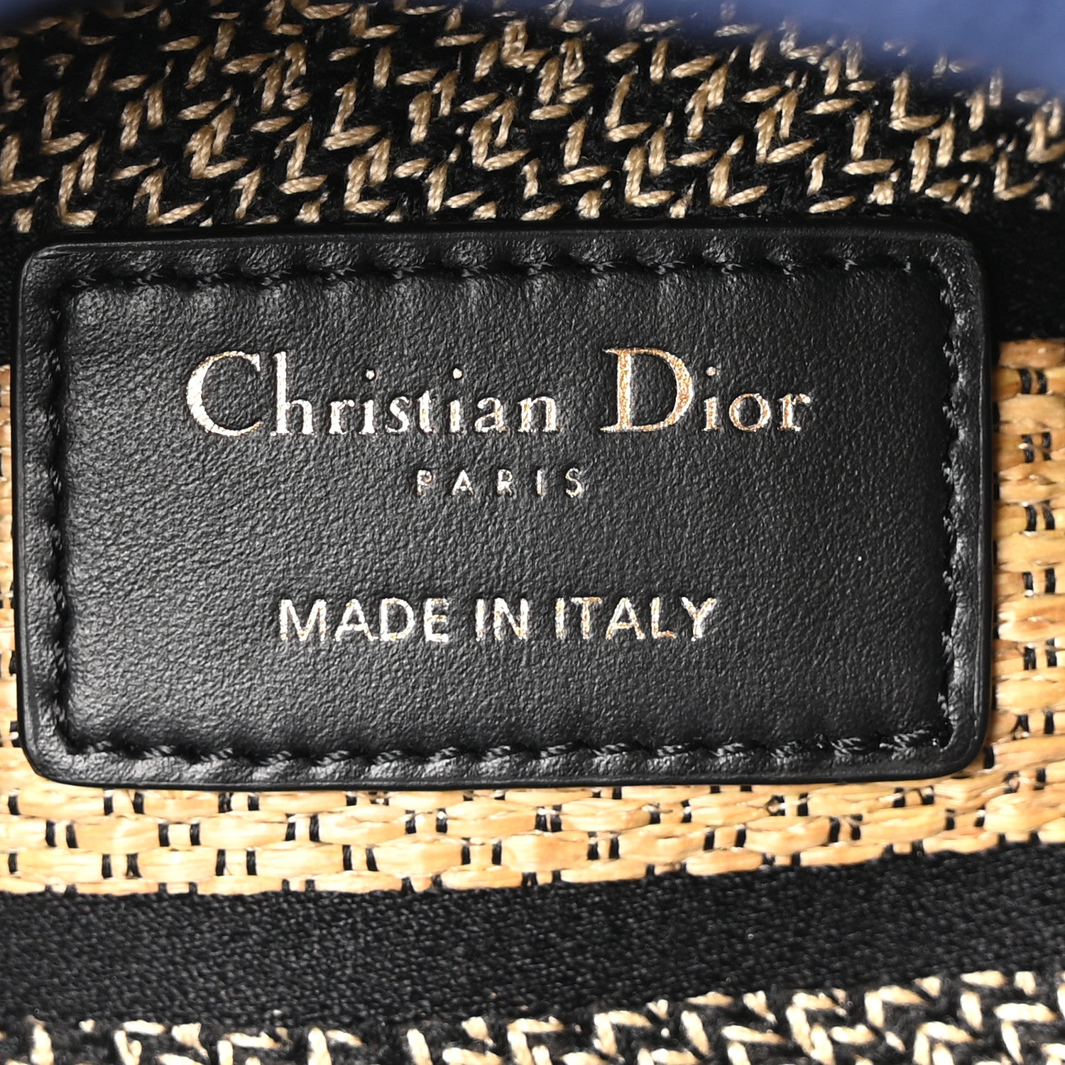 Christian Dior Raffia Embroidered Souvenir Paris Small Lady D-Lite Blue Multicolor 6 of 10