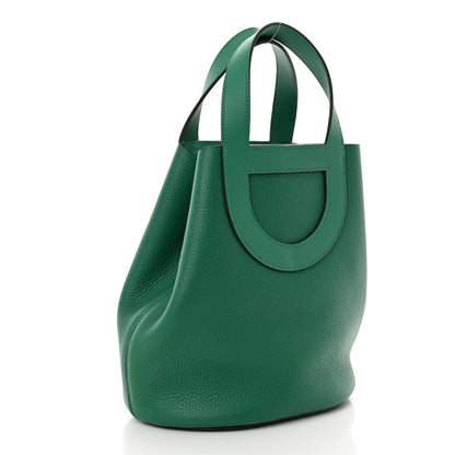 Hermes Taurillon Clemence Swift In-The-Loop 23 Bag Vert Vertigo 3 of 10