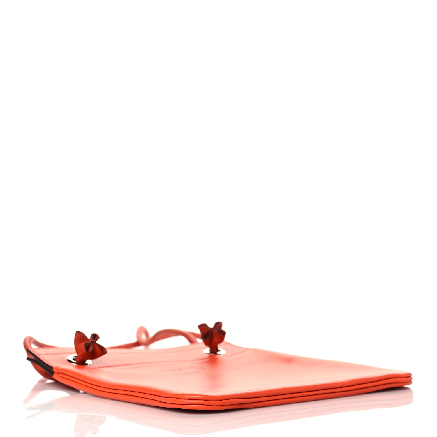 Hermes Milo Lambskin Swift Bi-Color Mini Aline Orange Poppy Terre Battue 4 of 10