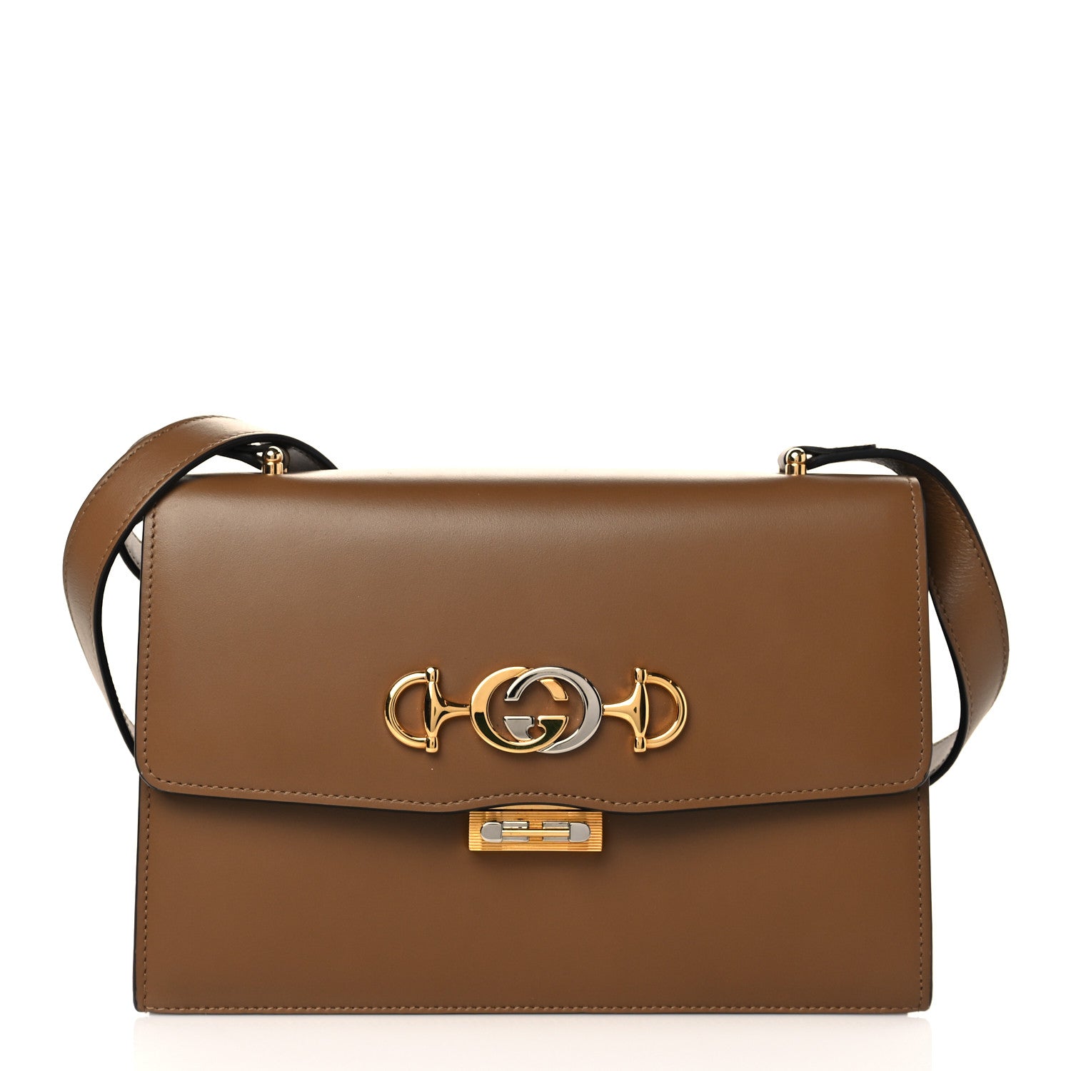 Gucci Smooth Calfskin Small Zumi Shoulder Bag Friky Taupe 1 of 6