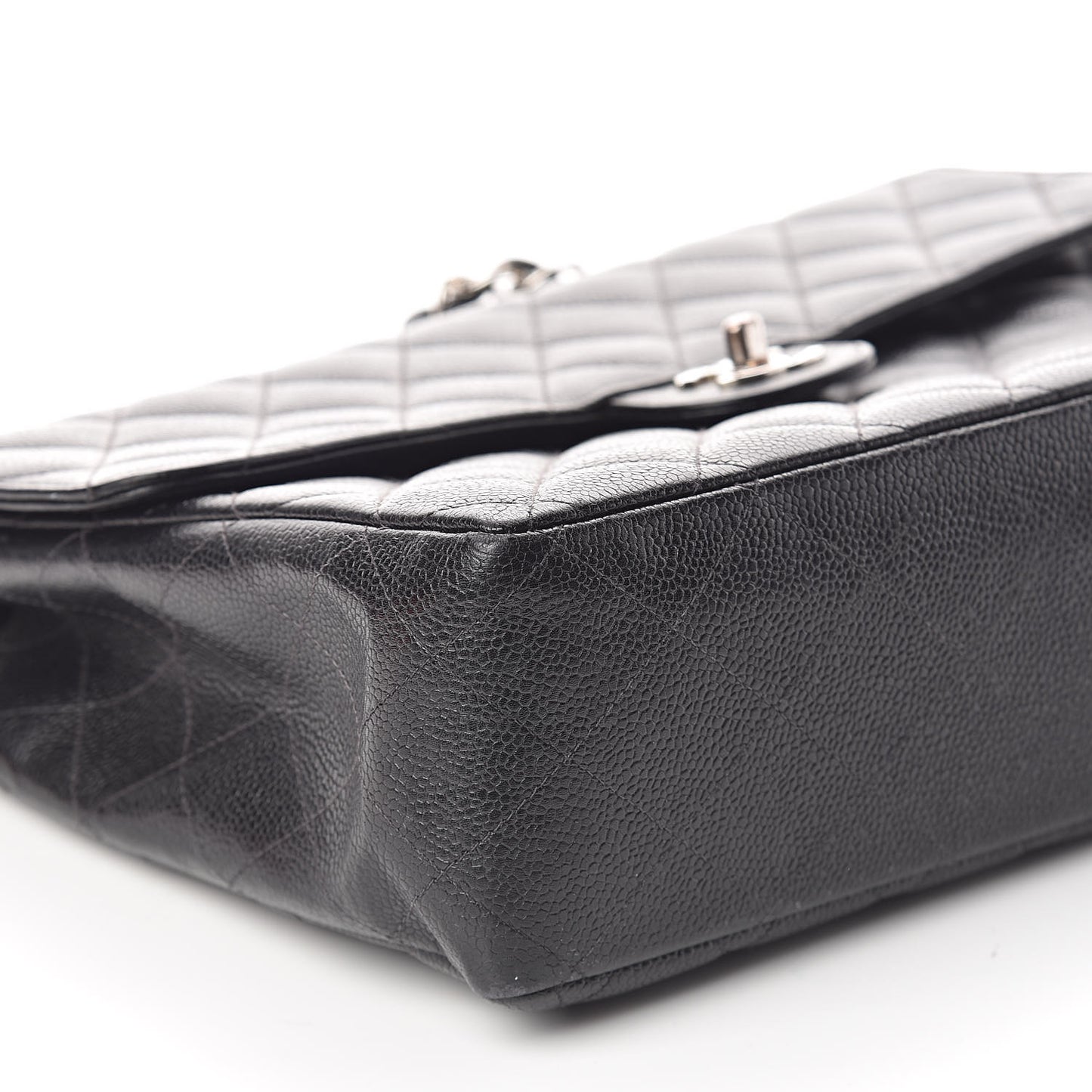 Caviar Jumbo Single Flap Black