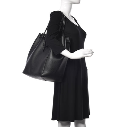 Celine Soft Grained Calfskin Medium Belt Cabas Phantom Black 2 of 12