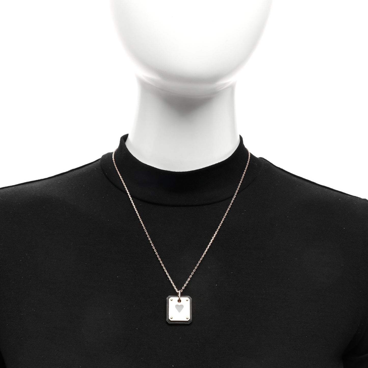 Rose Gold Plated Swift As De Coeur Necklace Black