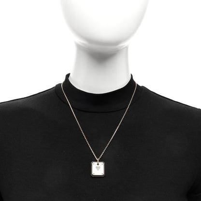 Hermes Rose Gold Plated Swift As De Coeur Necklace Black 2 of 6