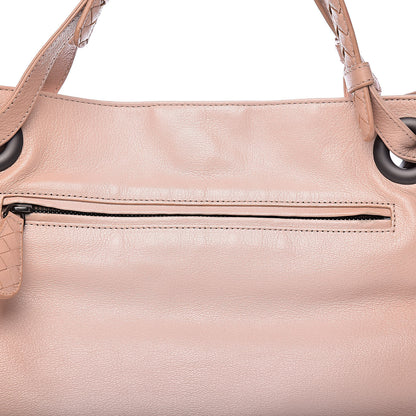 Bottega Veneta Madras Goatskin Sfumato Intrecciato Edoardo Bag Flamingo 10 of 10