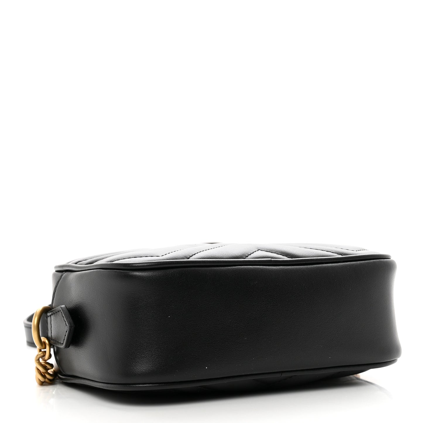 Calfskin Matelasse Mini GG Marmont Chain Shoulder Bag Black