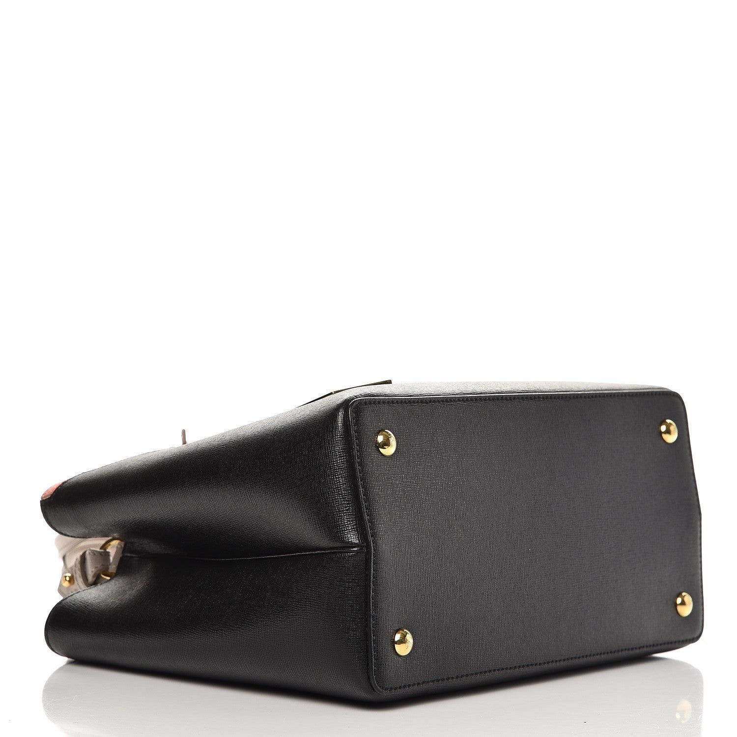 Fendi Vitello Elite Monster Petite 2Jours Tote Multicolor Black Grigio Polvere Multicolor 4 of 8