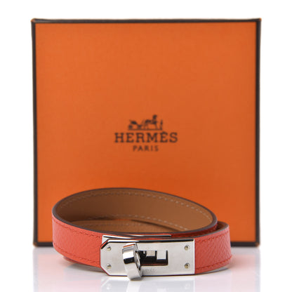 Hermes Epsom Kelly Double Tour Bracelet S Rose Jaipur 6 of 6