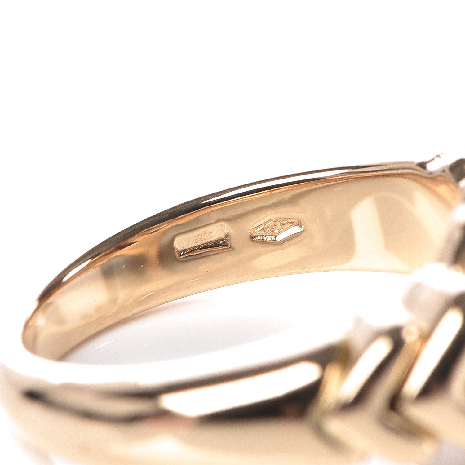 Bulgari 18K Yellow White Gold Ruby Naturalia Fish Ring 50 5.25 6 of 6