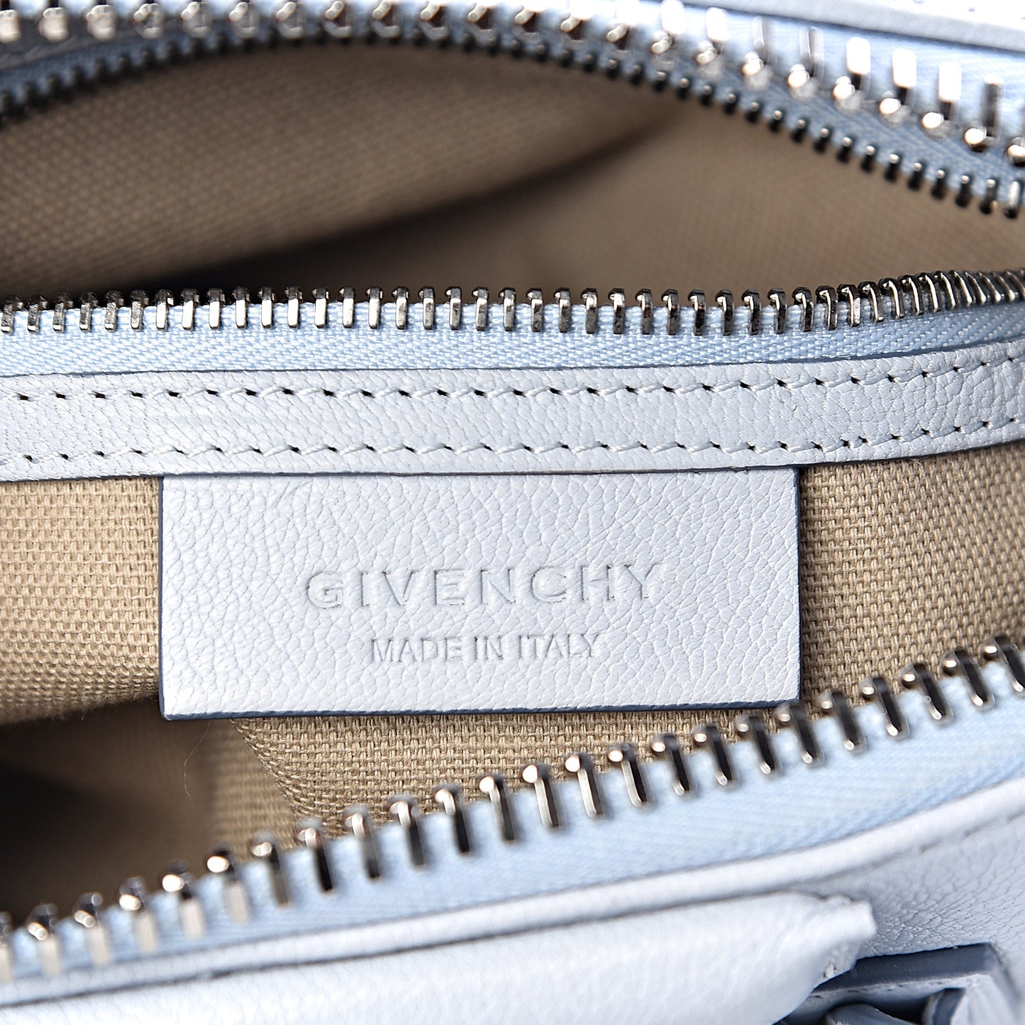 Sugar Goatskin Mini Antigona Baby Blue