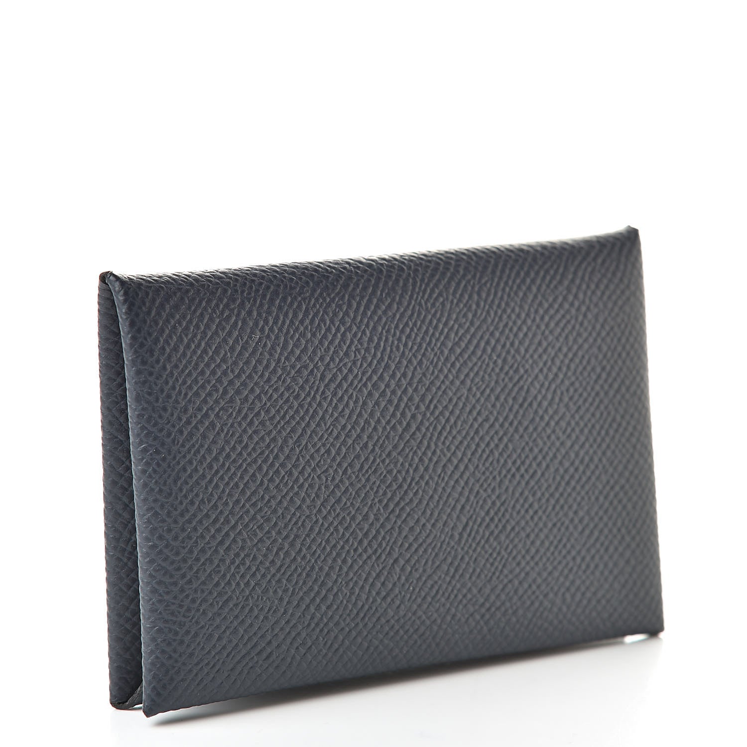 Hermes Epsom Verso Calvi Card Case Bleu Indigo Vert Amande 3 of 7