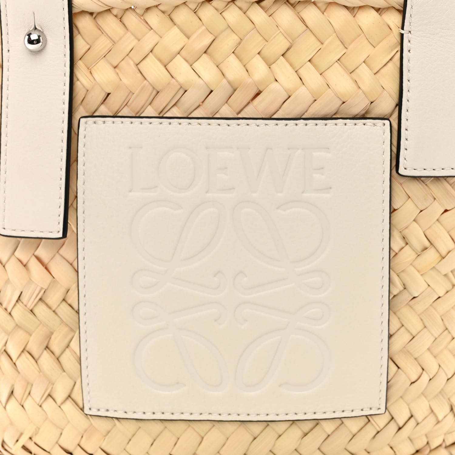 Loewe Raffia Small Basket Tote Bag Natural White 8 of 10