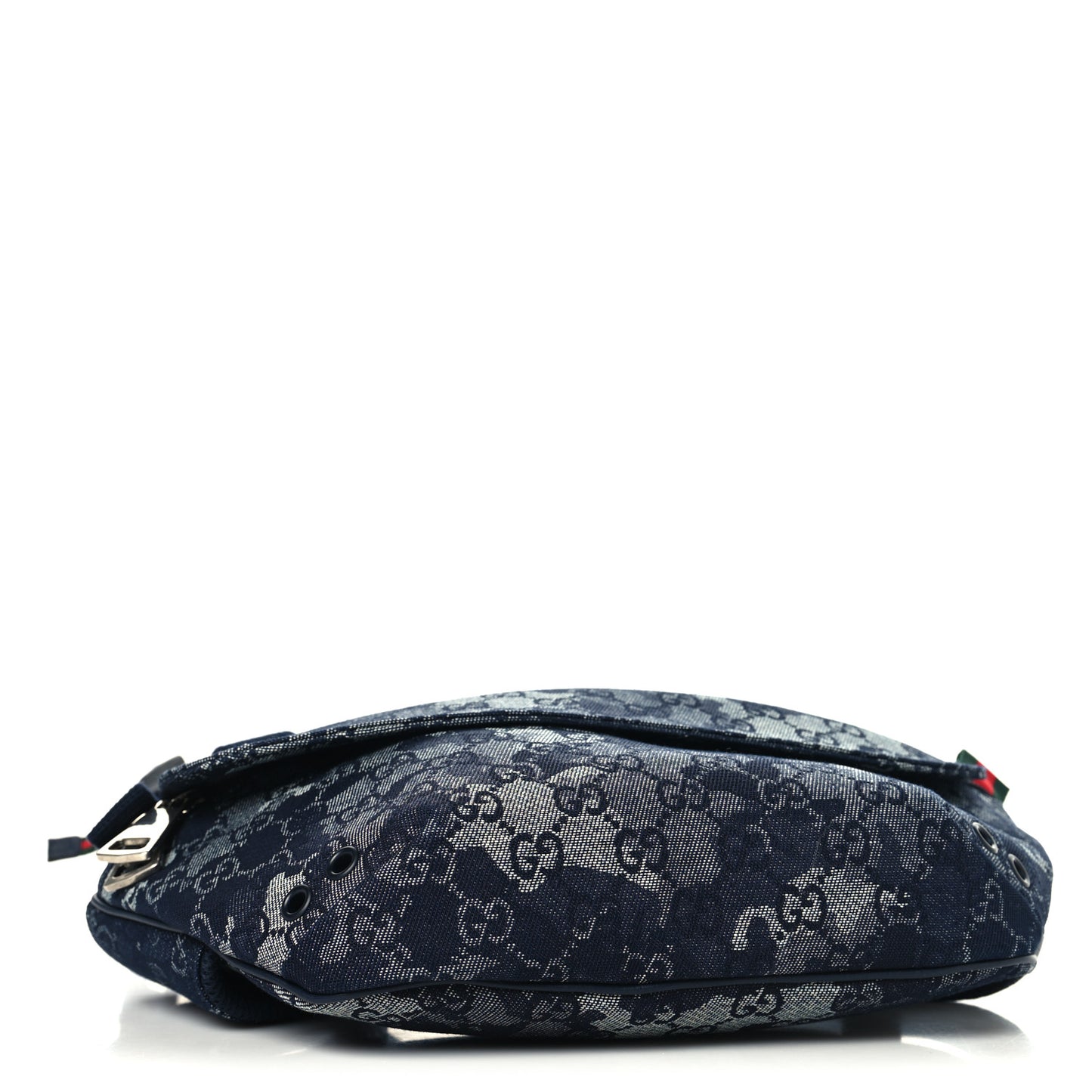Denim Monogram Web Belt Bag Blue Multicolor