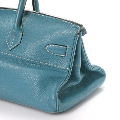 Hermes Taurillon Clemence JPG Birkin 42 Blue Jean 15 of 21