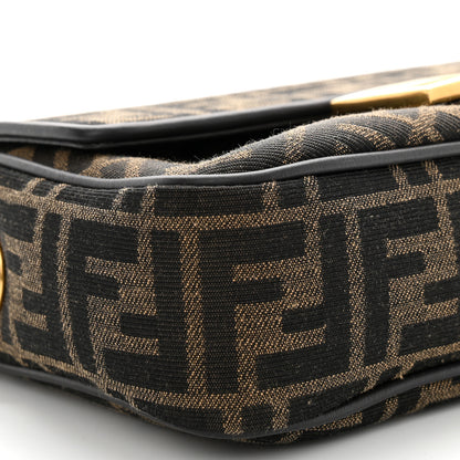 Fendi Fabric Jacquard FF 1974 Midi Chain Baguette Tobacco Moro 3 of 10
