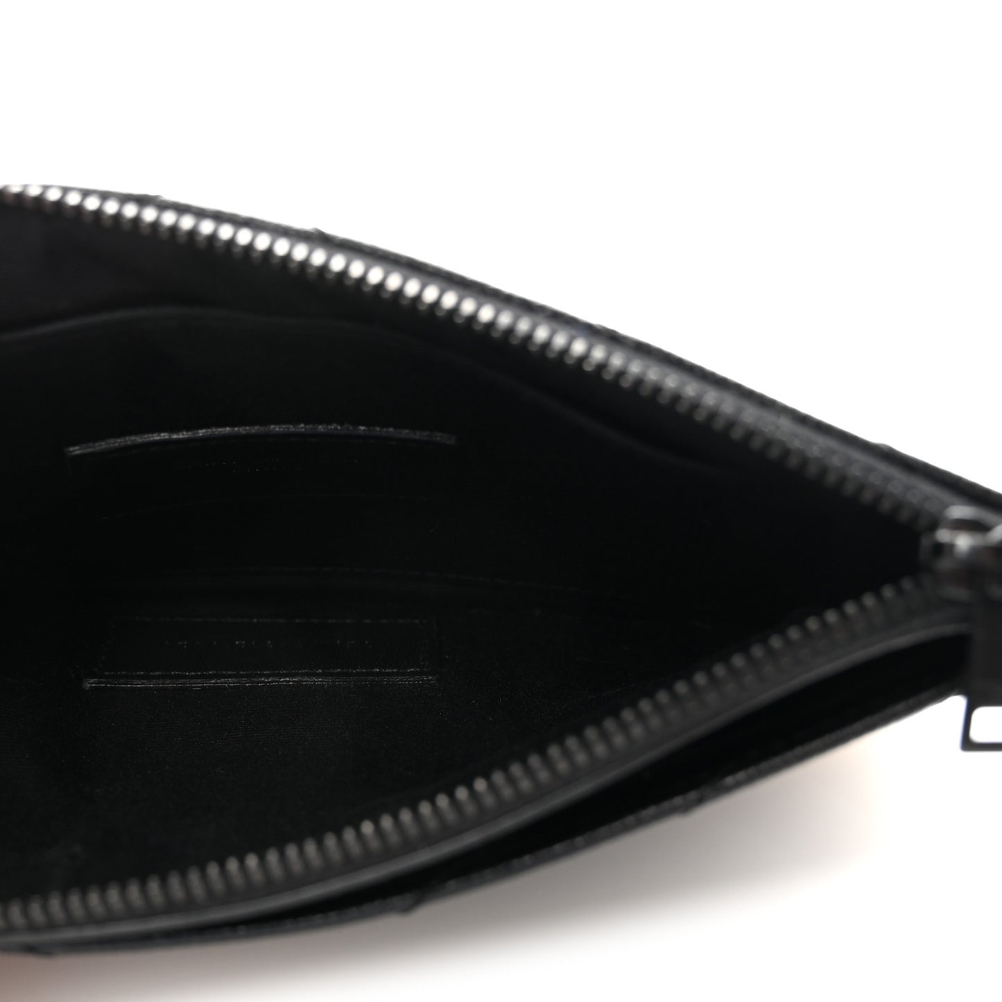 Grain De Poudre Chevron Monogram Monochrome Bill Pouch Black