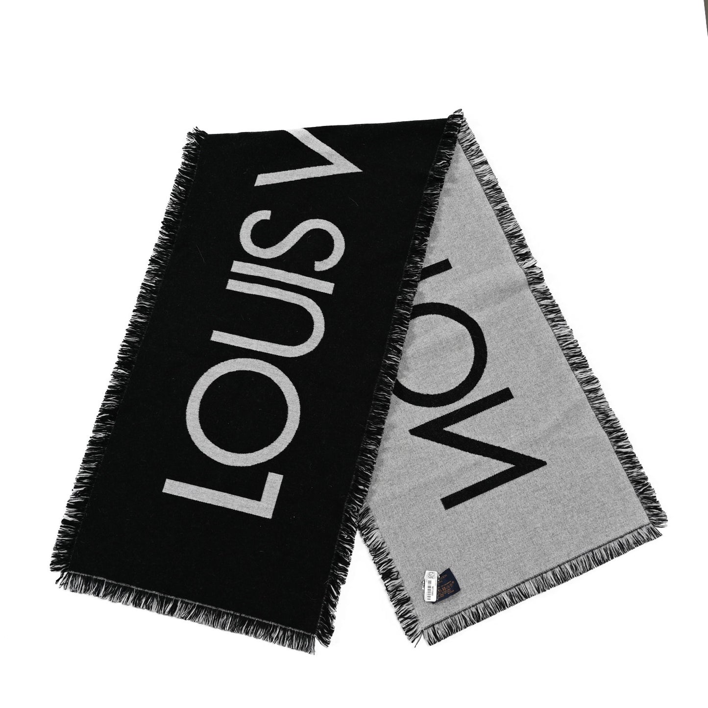 Wool Cashmere Echarpes Team Scarf Black