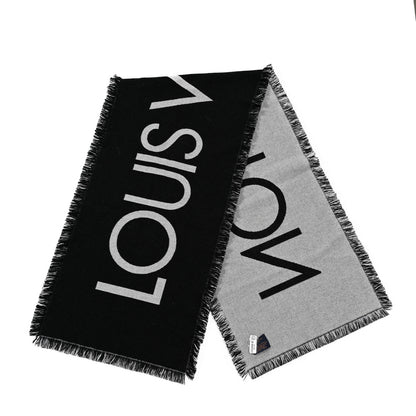 Louis Vuitton Wool Cashmere Echarpes Team Scarf Black 2 of 3