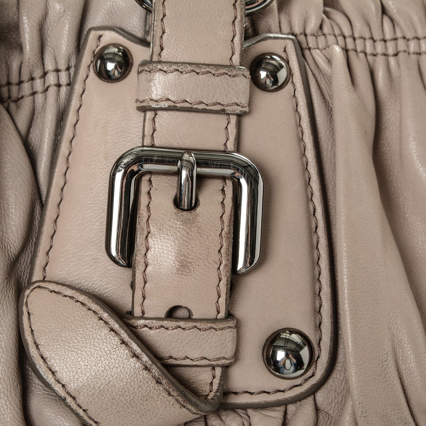 Nappa Gaufre Tote Pomice