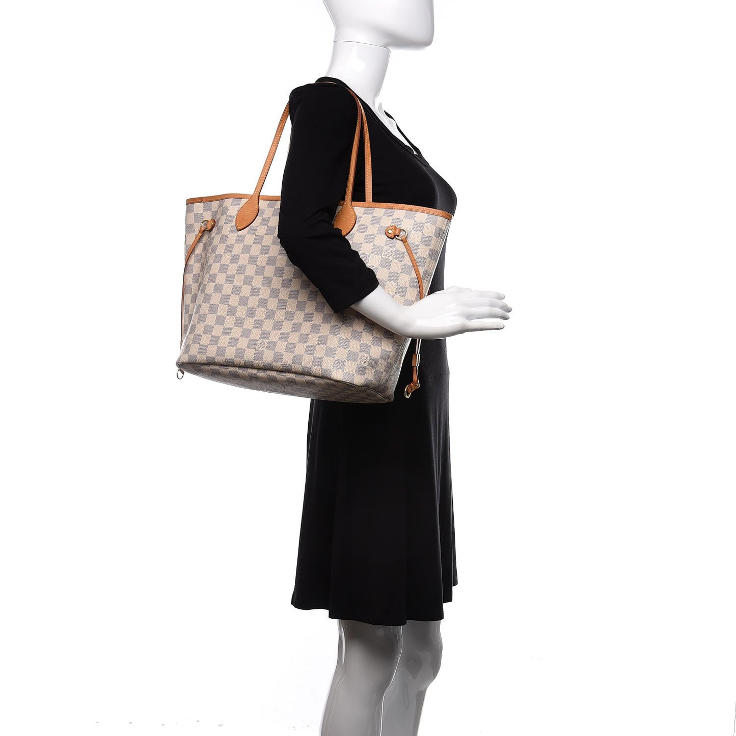 Damier Azur Neo Neverfull MM Rose Ballerine