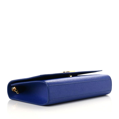 Saint Laurent Grain De Poudre Medium Classic Monogram Kate Satchel Flash Blue 4 of 9