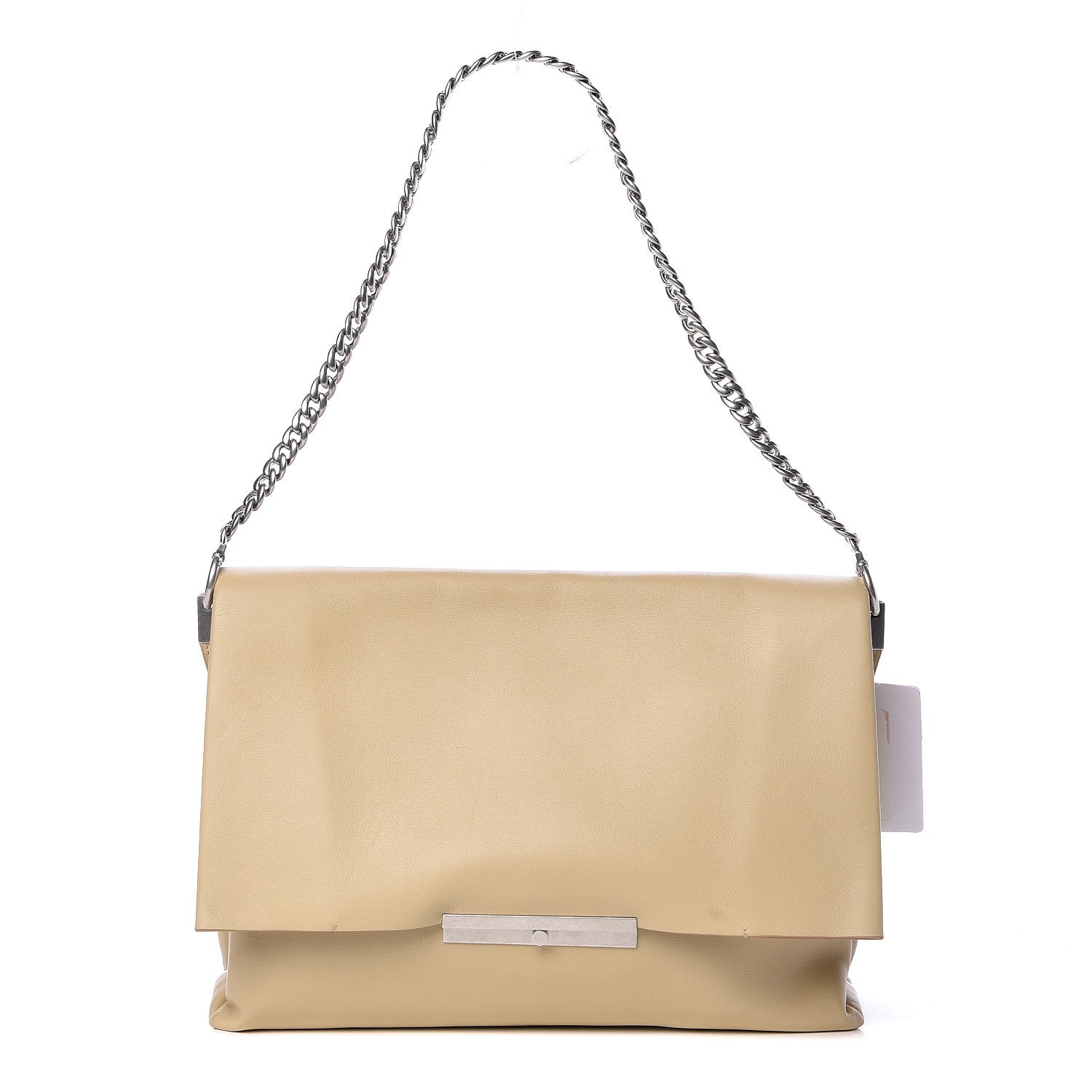 Celine Smooth Calfskin Blade Chain Flap Vanilla 1 of 14
