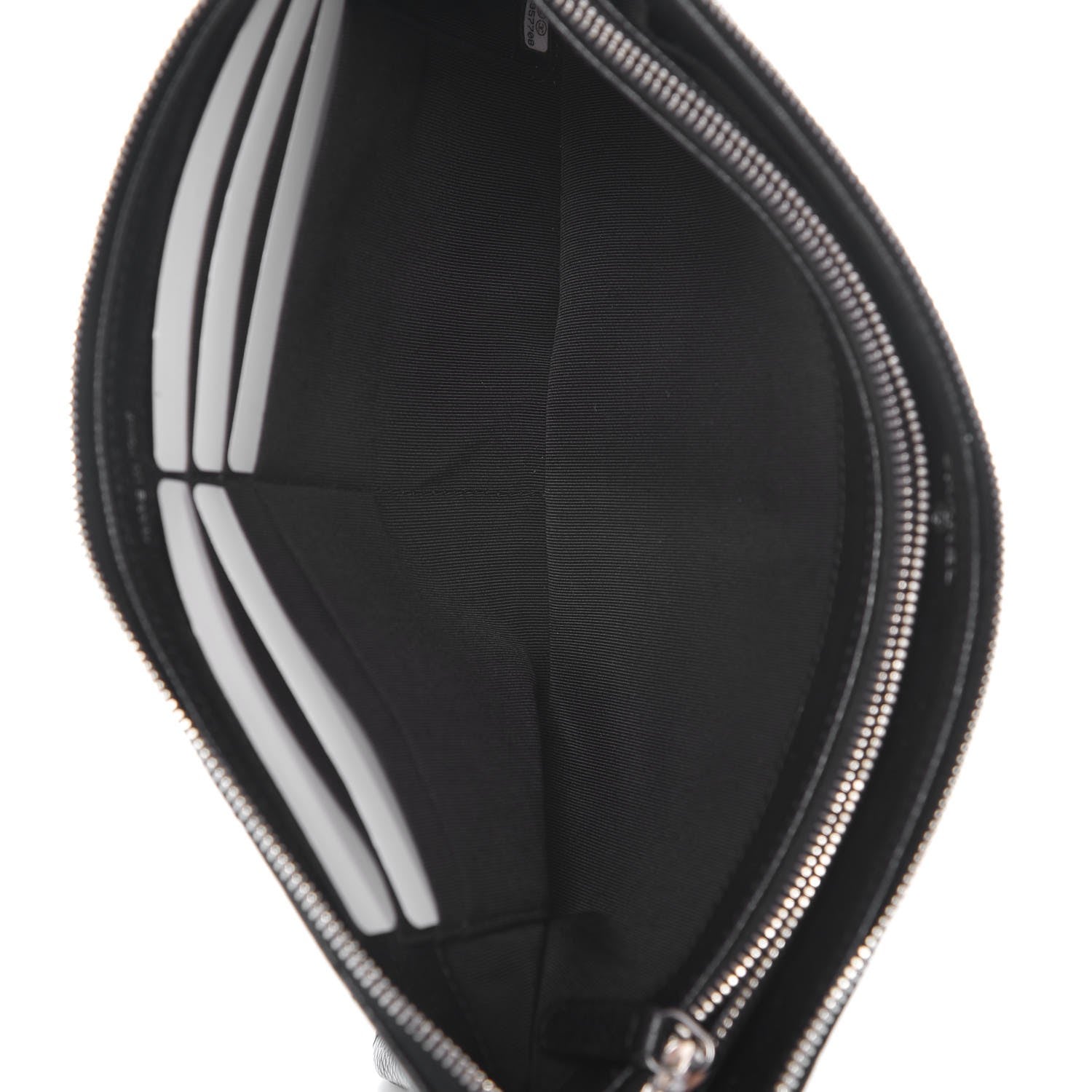 Chanel Caviar Quilted Large Zipped Clutch Black 5 of 10