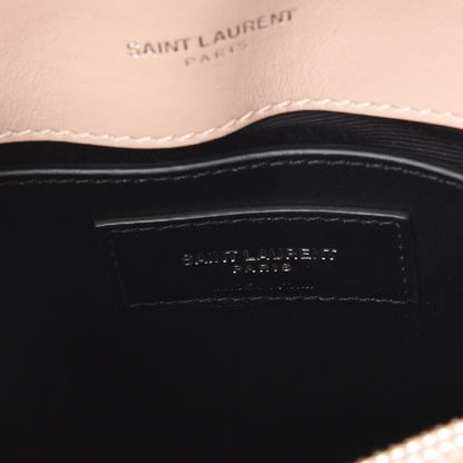 Saint Laurent Calfskin Y Quilted Monogram Small Loulou Chain Satchel Rose Antic 7 of 8