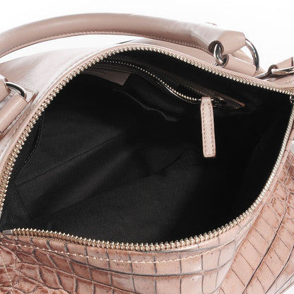 Givenchy Calfskin Crocodile Embossed Medium Pandora Taupe 5 of 8
