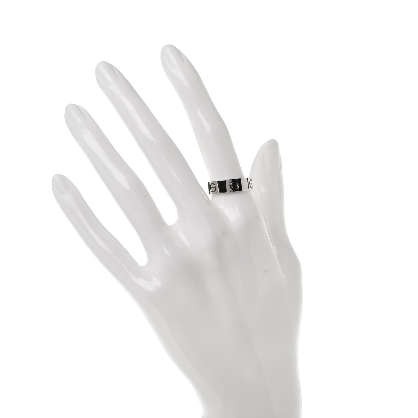 18K White Gold 5.5mm LOVE Ring 53 6.5