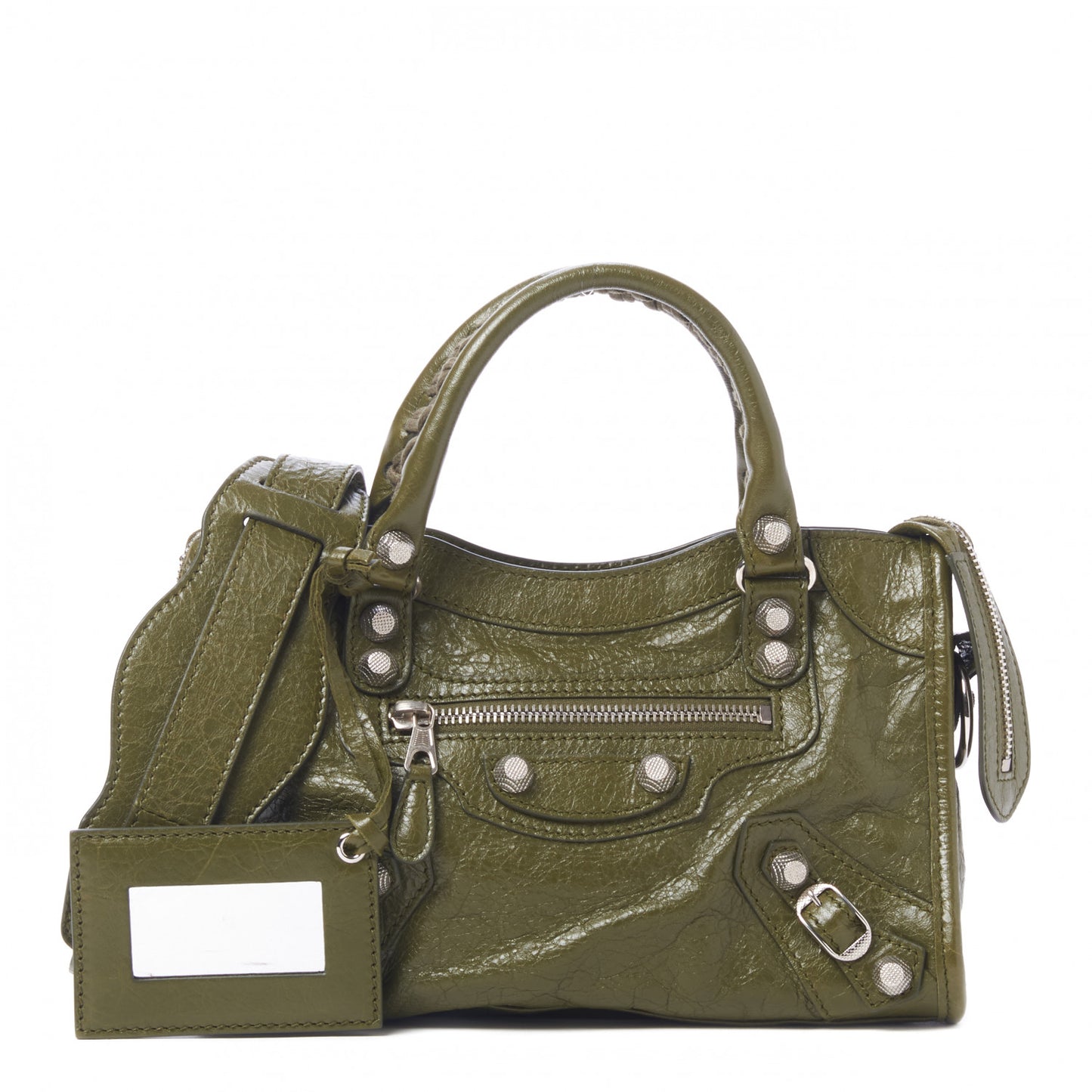 Agneau Giant 12 Gold Hardware Mini City Olive
