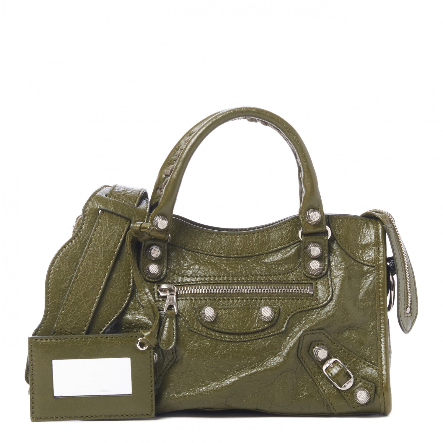 Balenciaga Agneau Giant 12 Gold Hardware Mini City Olive 1 of 8