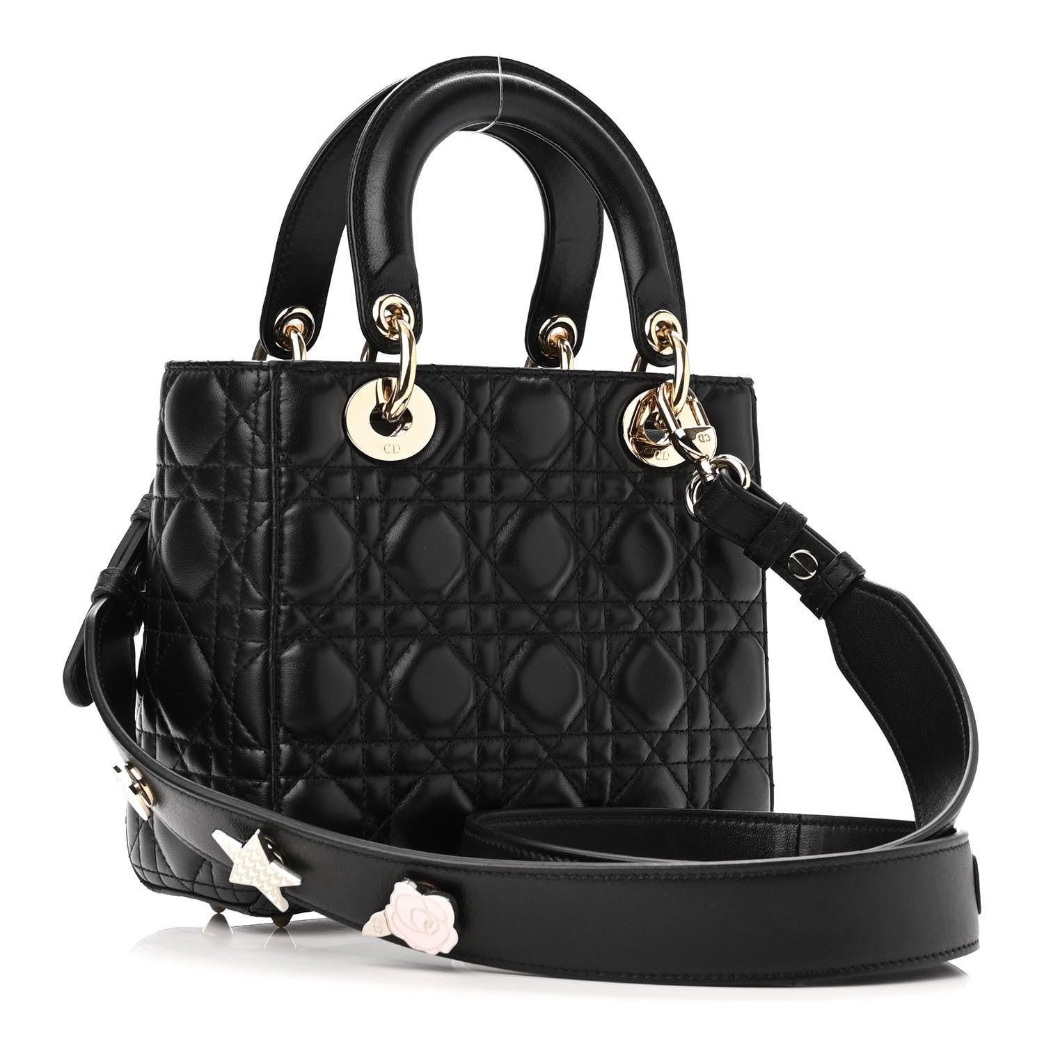 Christian Dior Lambskin Cannage Small Lucky Badges My Lady Dior Black 2 of 9