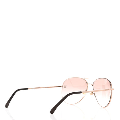 Chanel Metal Aviator CC Sunglasses 4189-T-Q Pink 4 of 6
