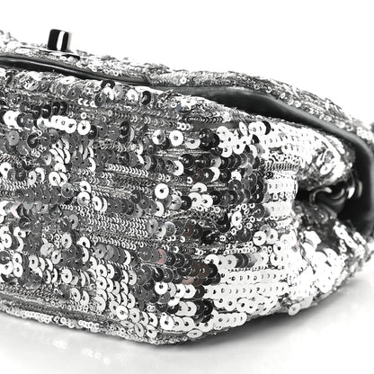 Chanel Sequin Mini Square Flap Silver 9 of 9