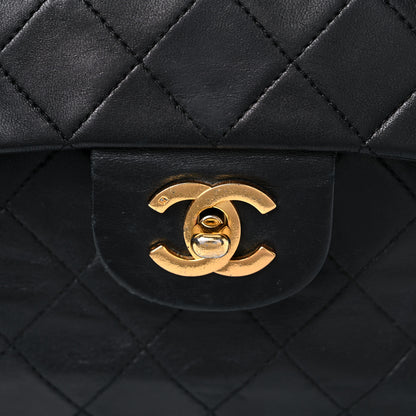 Chanel Lambskin Quilted Medium Double Flap Black 6 of 20