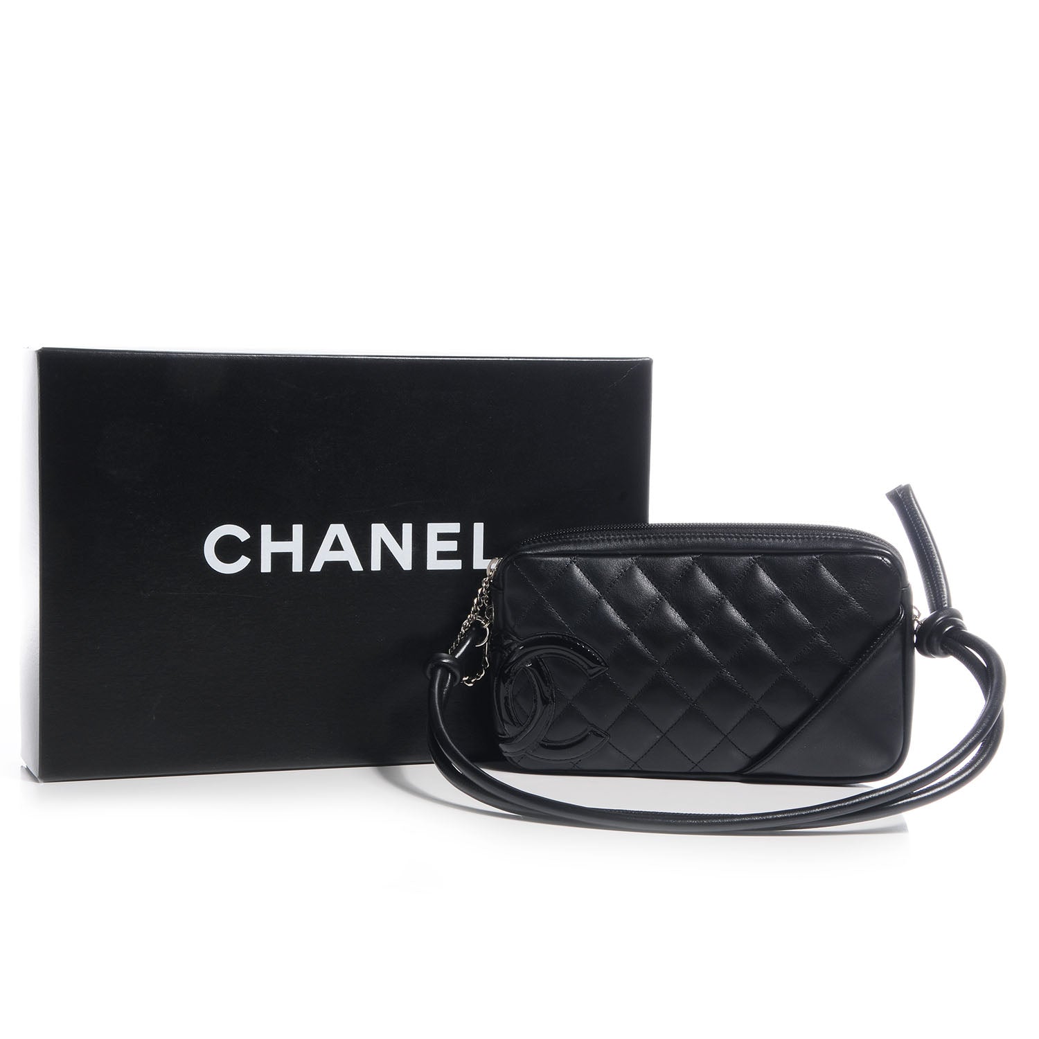 Chanel Calfskin Quilted Cambon Pochette Black 8 of 8