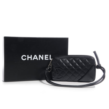 Chanel Calfskin Quilted Cambon Pochette Black 8 of 8