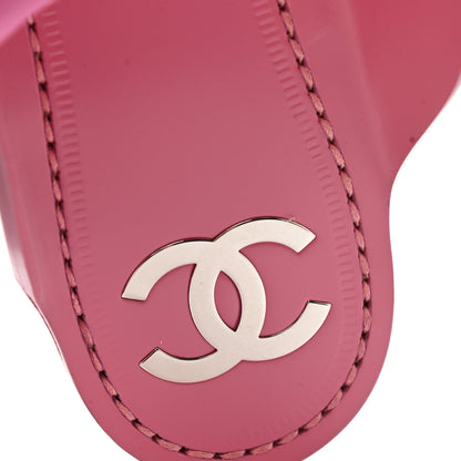 Chanel Calfskin Chain CC Thong Flat Sandals 39 Pink 7 of 11