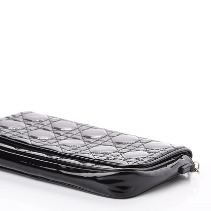 Christian Dior Patent Cannage Wallet on Chain Pouch Black 8 of 10