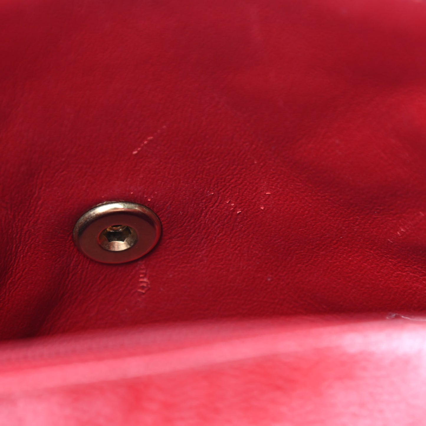 Caviar Quilted Mini Square Flap Red