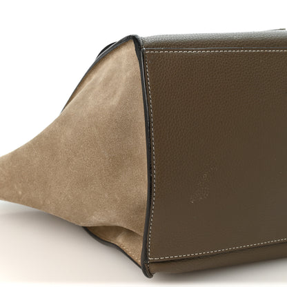 Celine Drummed Calfskin Suede Medium Trapeze Souris 8 of 11